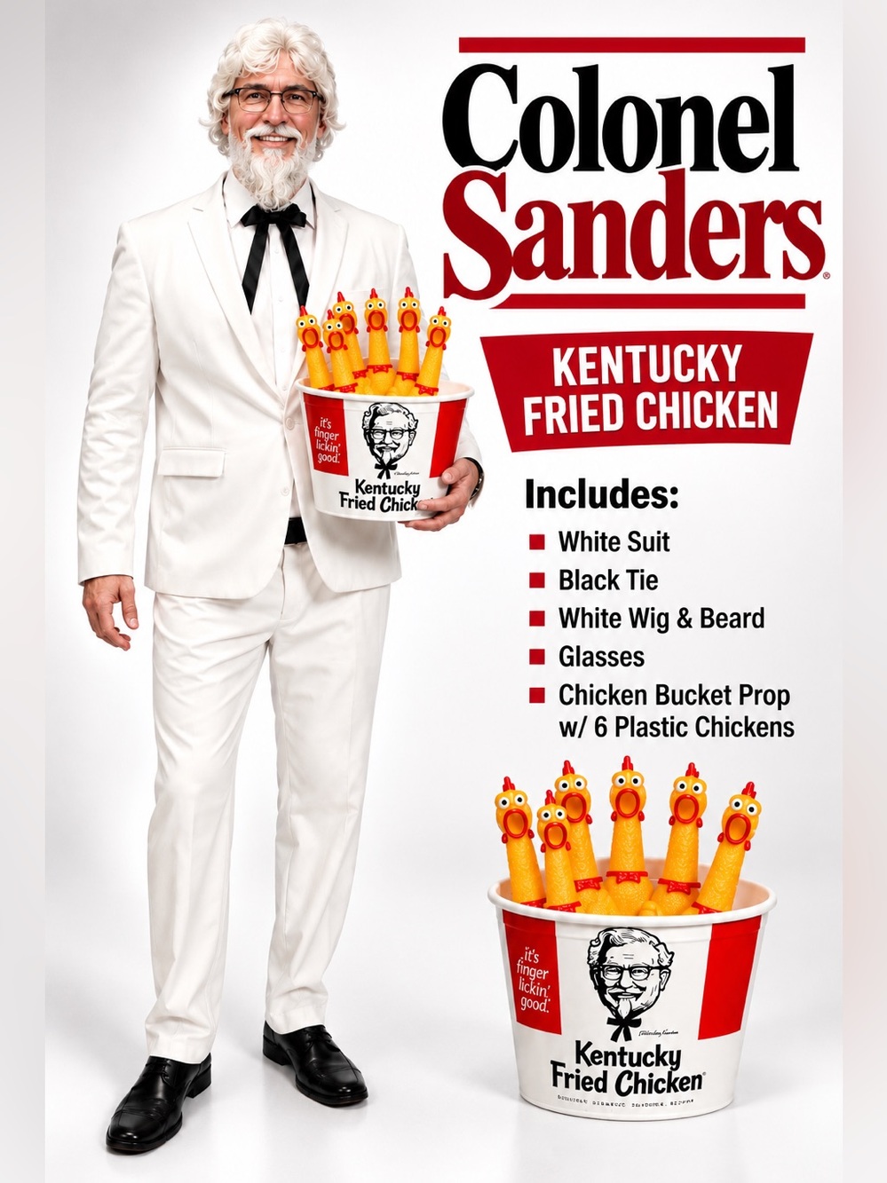 🍗 CUSTOM MADE PREMIUM DELUXE COLONEL SANDERS–COSTUME